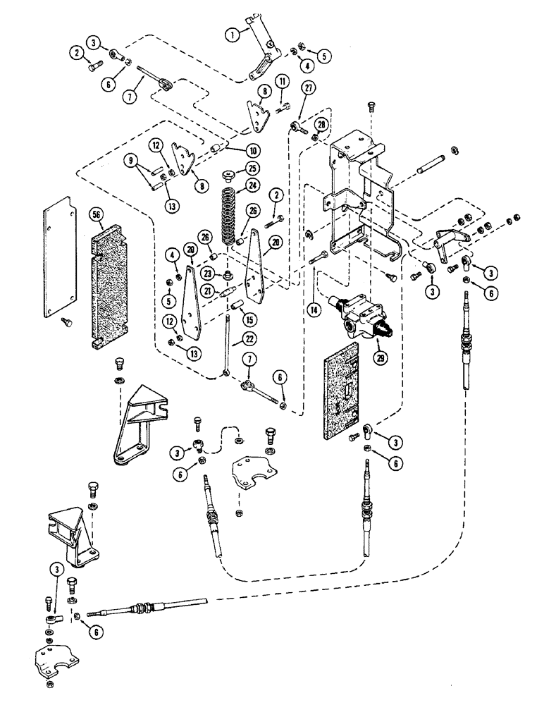 Схема запчастей Case IH 2470 - (144) - REAR STEERING CONTROL LINKAGE, PRIOR TO P.I.N. 8826940 (05) - STEERING