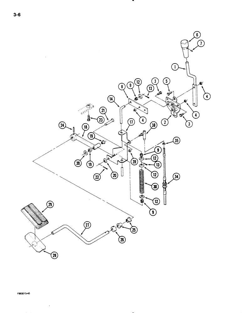 Схема запчастей Case IH 9130 - (3-06) - THROTTLE AND DECELERATOR CONTROLS, CAB (03) - FUEL SYSTEM