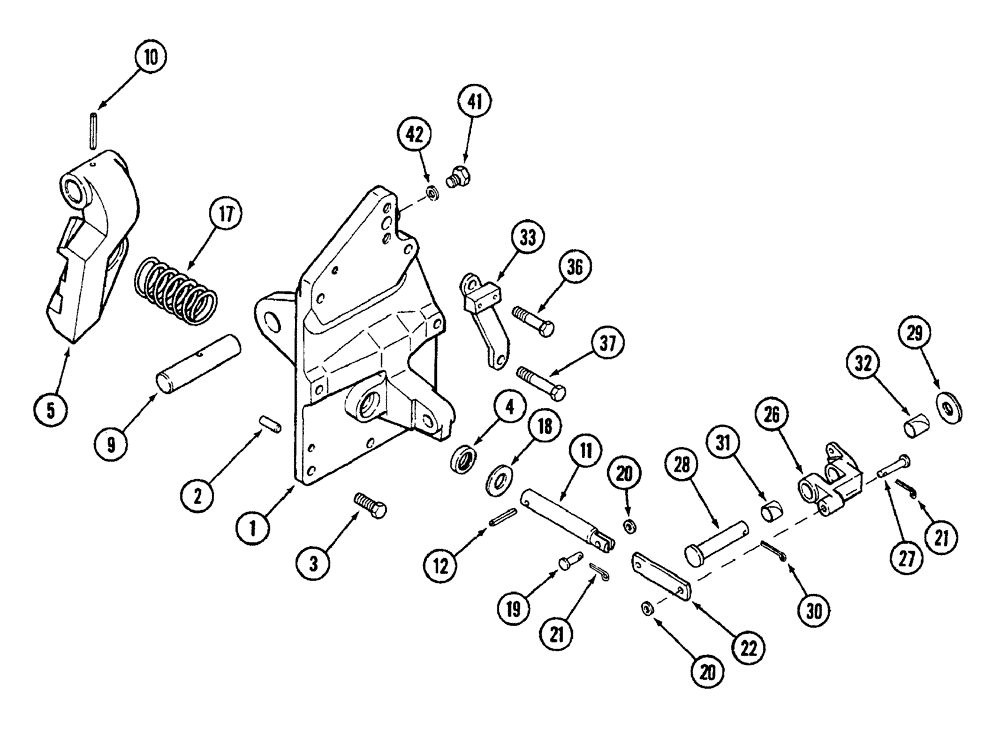 Схема запчастей Case IH 7240 - (6-050) - TRANSMISSION, PARK LOCK (06) - POWER TRAIN