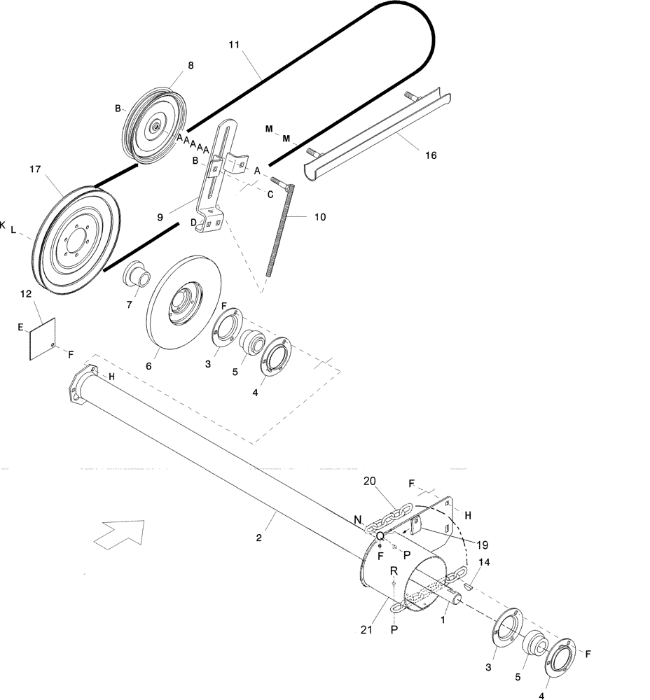 Схема запчастей Case IH 2042 - (09-06) - DRIVE SHAFT 