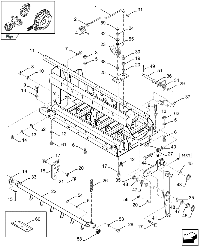 Схема запчастей Case IH LBX332P - (15.06[01]) - KNOTTERS TRIP (15) - KNOTTER /WRAPPER