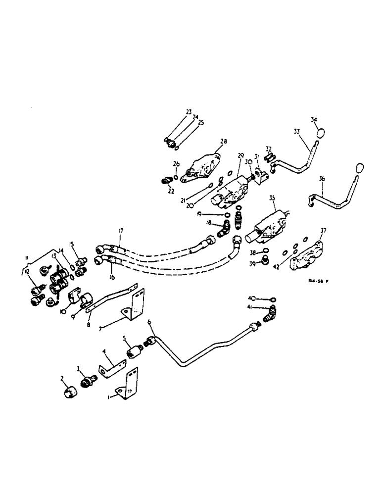Схема запчастей Case IH 574 - (10-020) - AUXILIARY VALVES (07) - HYDRAULICS