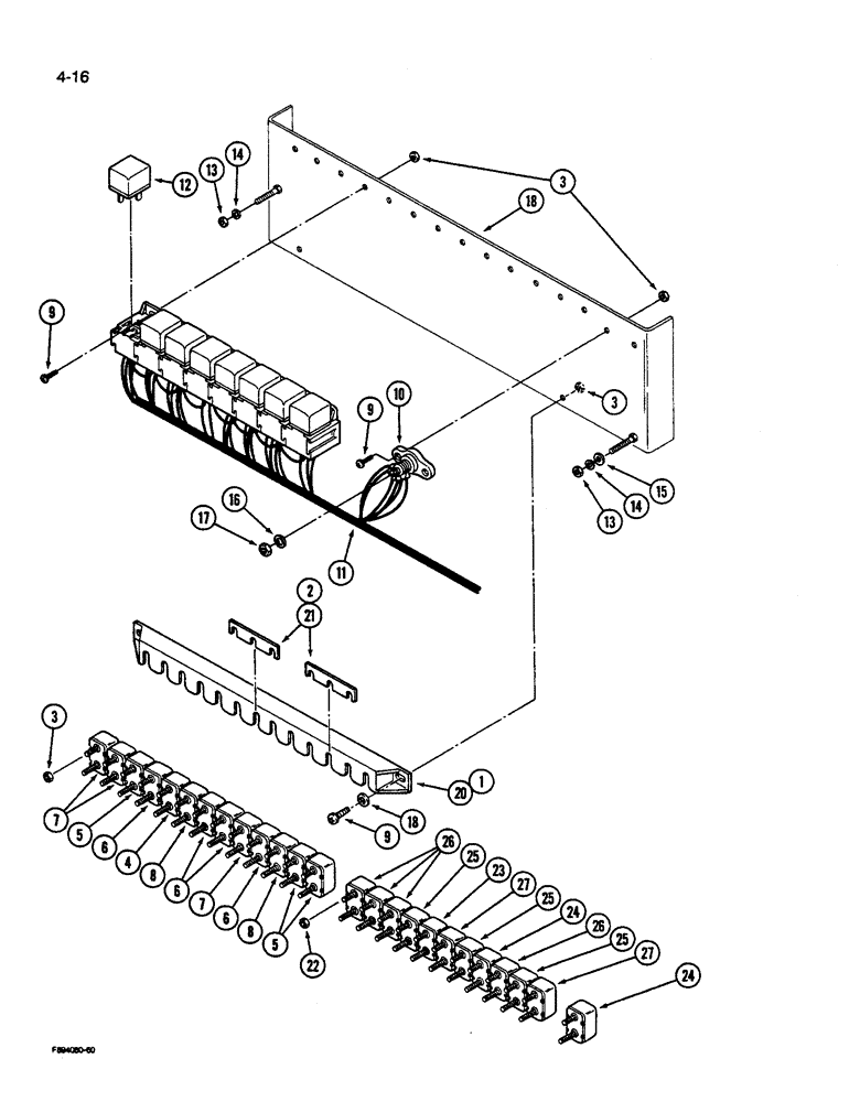 Схема запчастей Case IH 9270 - (4-016) - OVERHEAD CIRCUIT BREAKERS & SOLENOIDS (04) - ELECTRICAL SYSTEMS