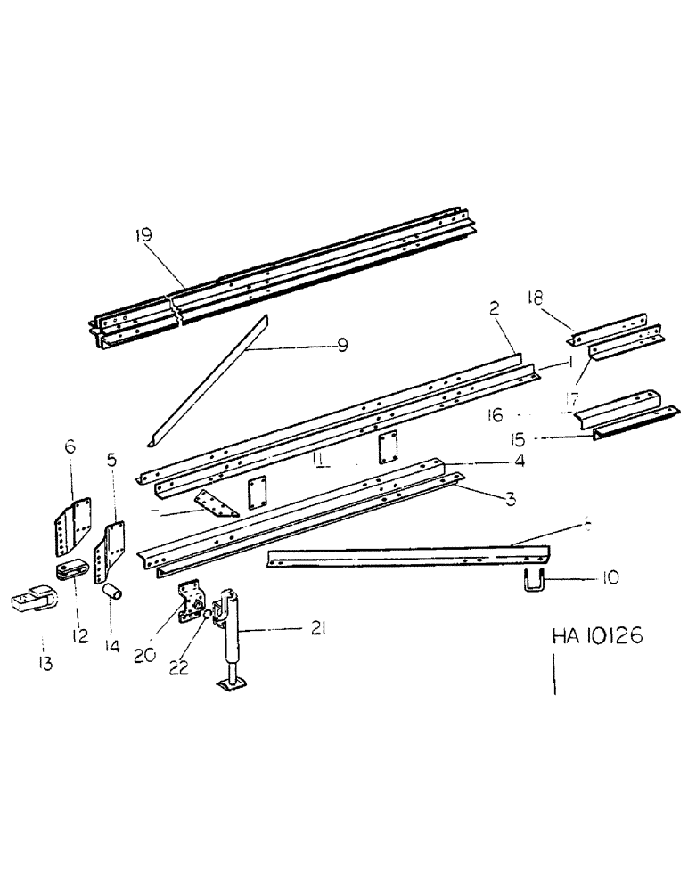 Схема запчастей Case IH 55 - (C-08) - TRACTOR HITCH, 13 FOOT MODEL 