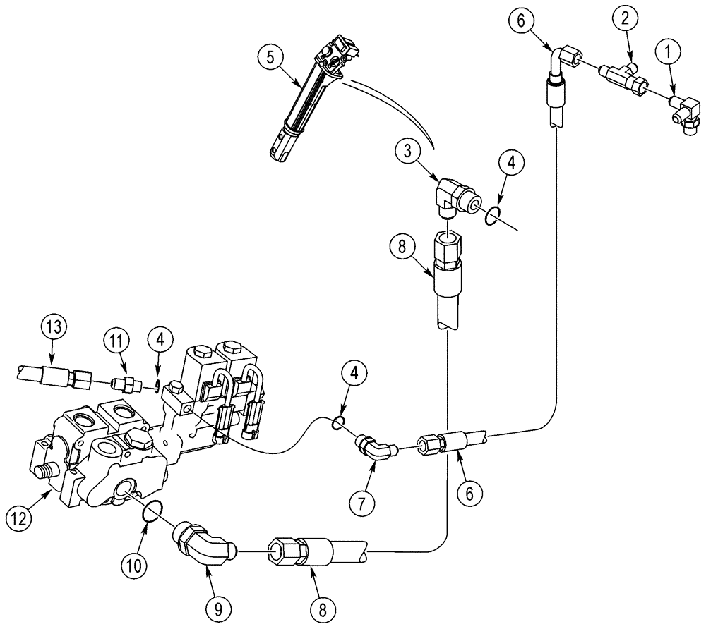 Схема запчастей Case IH 75XT - (08-28) - HYDRAULICS, ATTACHMENT - HIGH FLOW, GEAR (08) - HYDRAULICS