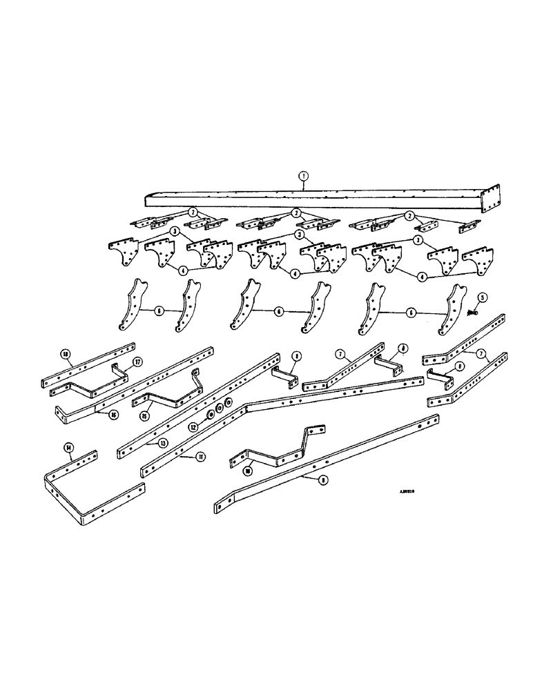 Схема запчастей Case IH JTA-SERIES - (18) - FRAME, SIX BOTTOM JTA 