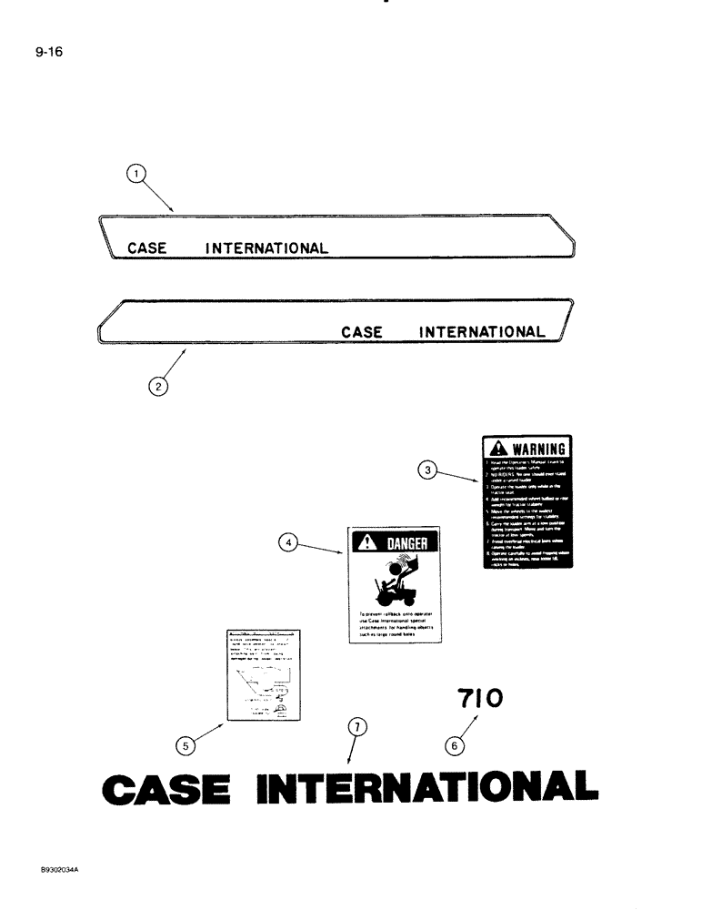 Схема запчастей Case IH 710 - (9-16) - DECALS (09) - CHASSIS/ATTACHMENTS