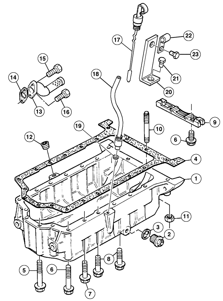 Схема запчастей Case IH MX90C - (02-32) - OIL PAN (02) - ENGINE