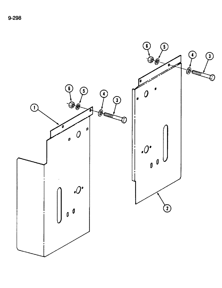 Схема запчастей Case IH 1844 - (9-298) - CARRIAGE ROLLER SHIELDS (12) - CHASSIS