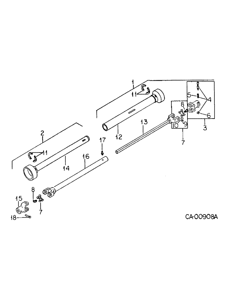 Схема запчастей Case IH 950 - (C-27) - UNIVERSAL JOINTS, HEAVY DUTY REX CHAINBELT, IDENTIFIED BY RS 