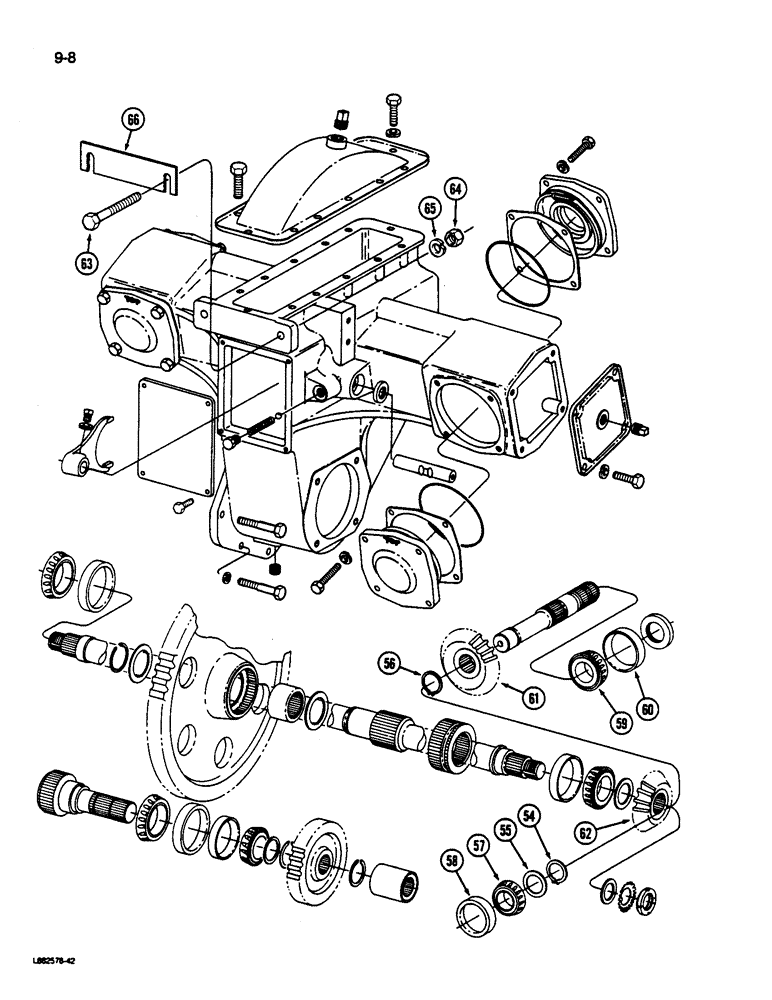 Схема запчастей Case IH 1844 - (9-008) - DRUM DRIVE (13) - PICKING SYSTEM