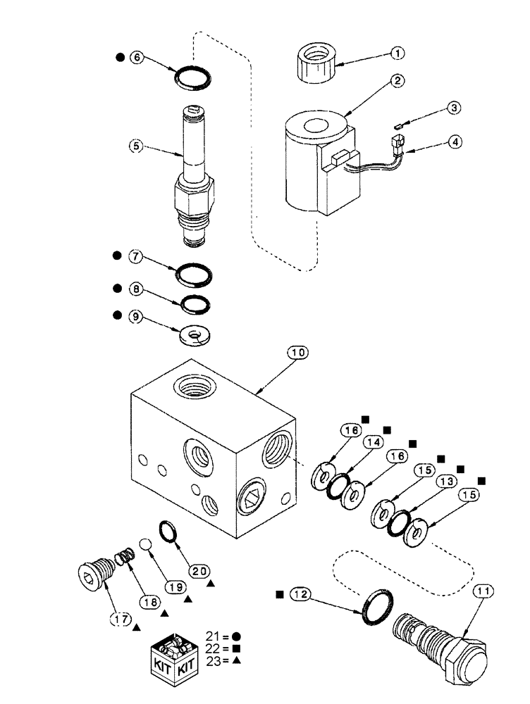 Схема запчастей Case IH 1200 - (A.10.A[63]) - VALVE, PROPORTIONAL FLOW CONTROL 226734A4 - 16 ROW MOUNTED STACKER VARIABLE RATE DRIVE A - Distribution Systems