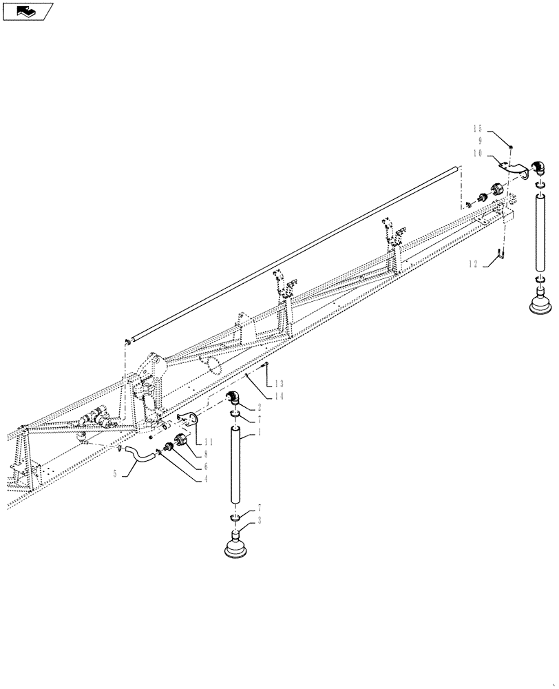 Схема запчастей Case IH 610 - (78.120.02.BB) - FOAM DROP, 60/85 BOOM (78) - SPRAYING