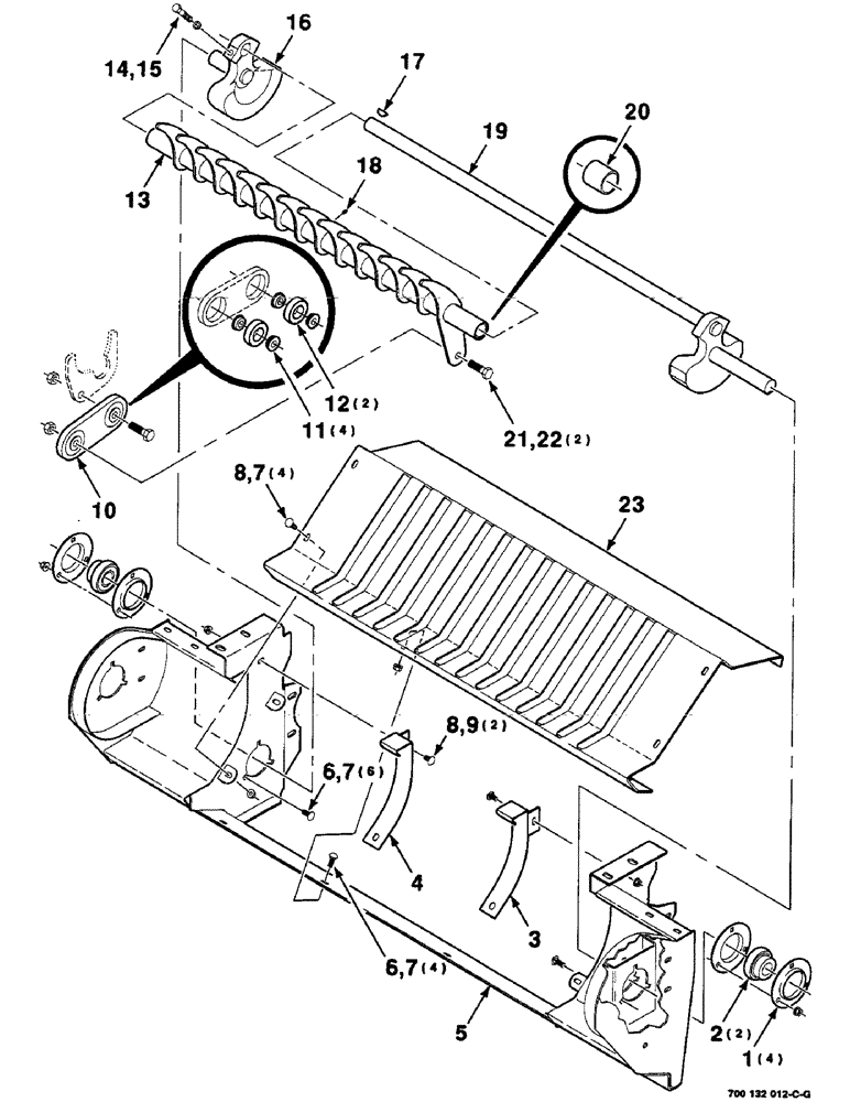 Схема запчастей Case IH 8435 - (2-32) - STUFFER, FRAME AND SUPPORT ASSEMBLIES Driveline
