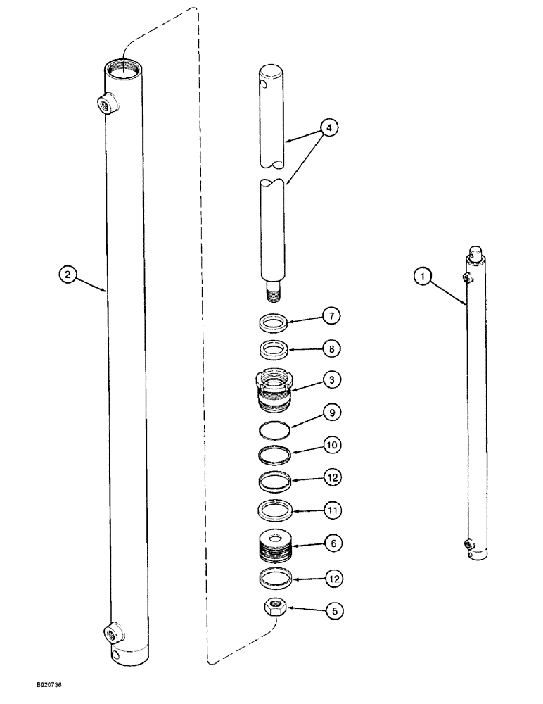 Схема запчастей Case IH 2022 - (8-52) - BASKET LIFT MASTER CYLINDER (07) - HYDRAULICS