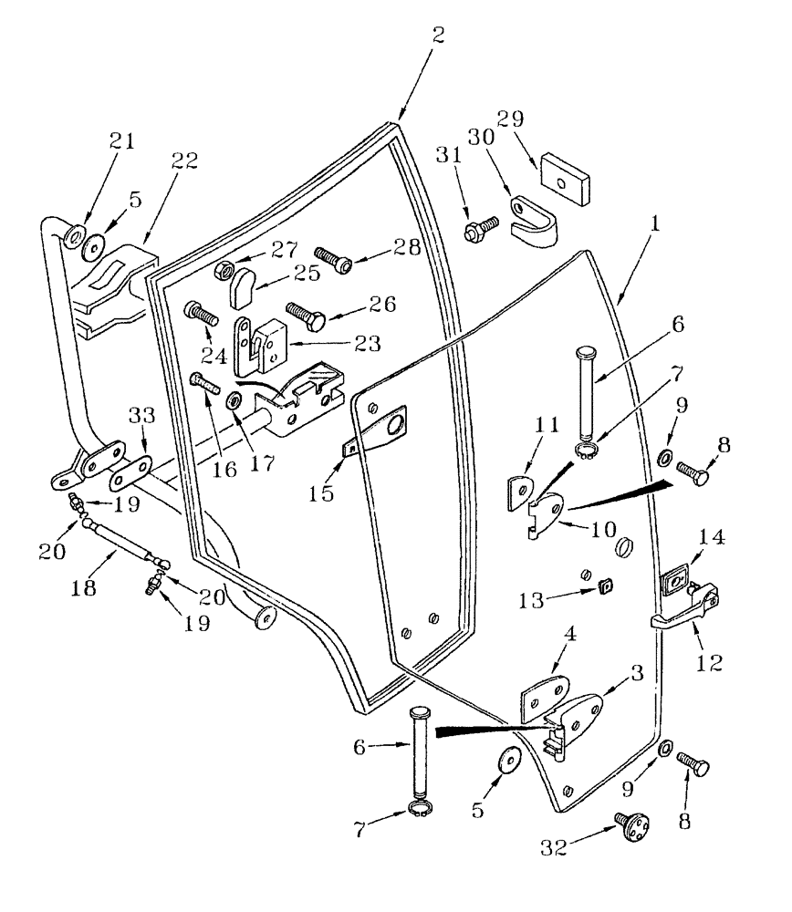 Схема запчастей Case IH AUSTOFT - (A03[05]) - RIGHT HAND DOOR Mainframe & Functioning Components