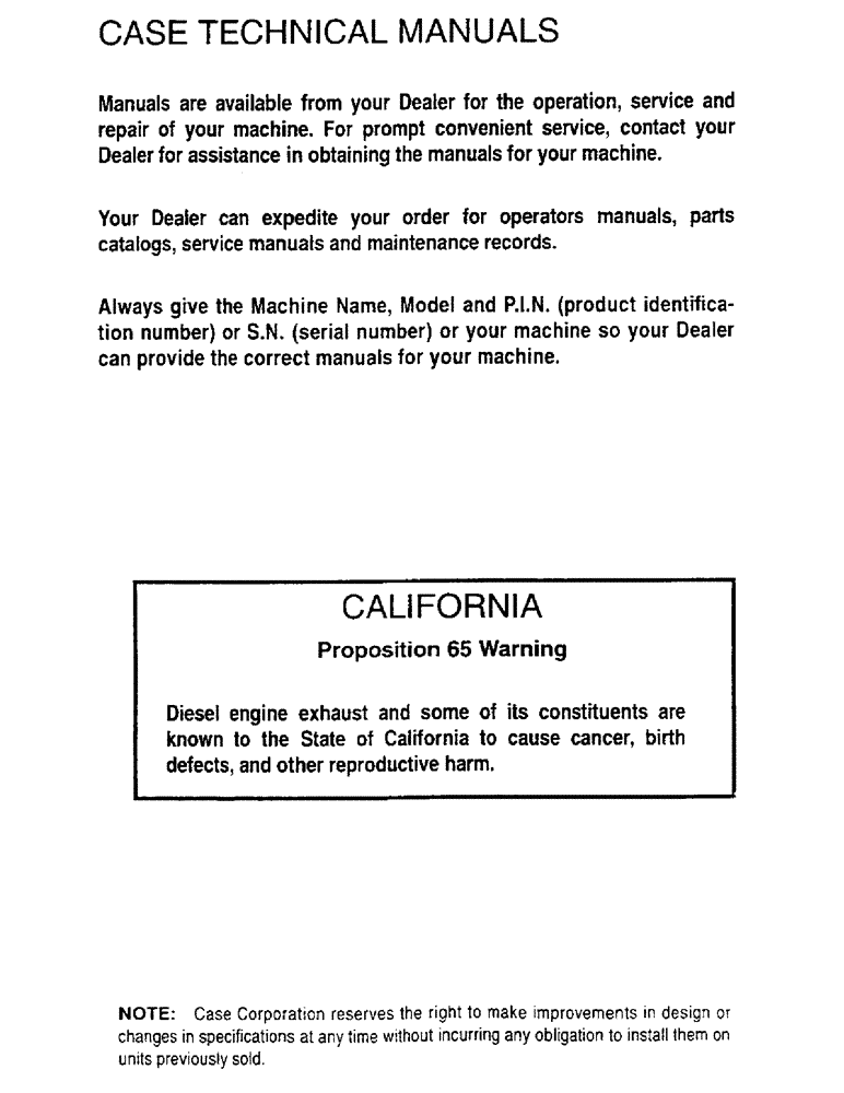 Схема запчастей Case IH CONCORD - (B64) - CASE TECHNICAL MANUALS 