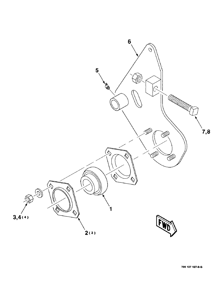 Схема запчастей Case IH 8315 - (5-20) - PIVOT ASSEMBLY, RIGHT (09) - CHASSIS