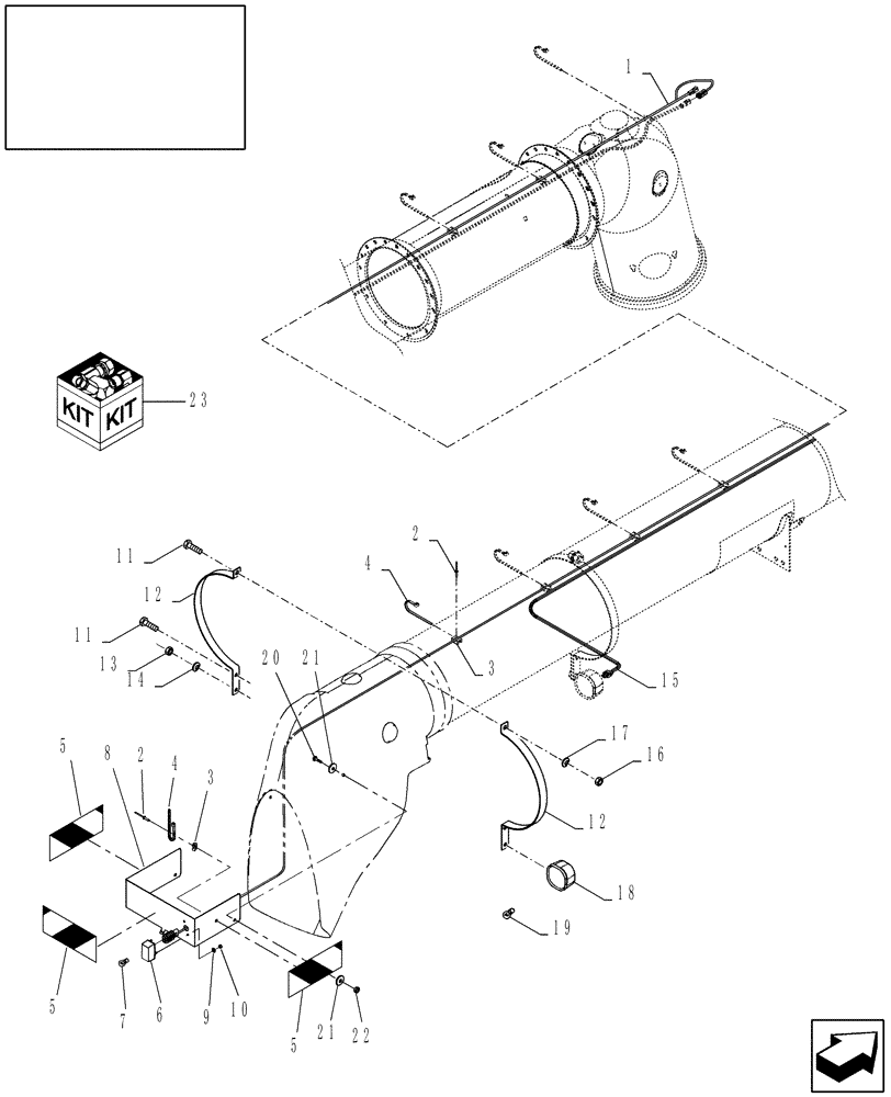 Схема запчастей Case IH 7120 - (88.080.04) - SIGNAL PLATES FOR UNLOADING TUBE; EUROPE ONLY - 7120, 8120, 9120 (88) - ACCESSORIES