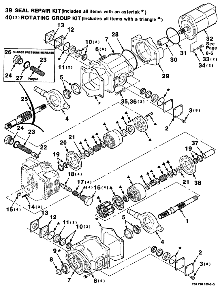 Схема запчастей Case IH 8880HP - (08-004) - HYDRAULIC TRANSMISSION ASSEMBLY (W/ GEAR PUMP) (35) - HYDRAULIC SYSTEMS