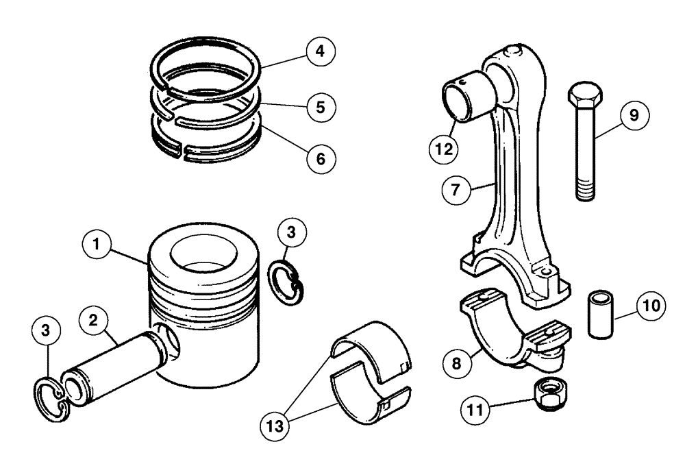 Схема запчастей Case IH C70 - (02-42) - PISTONS AND CONNECTING RODS (02) - ENGINE