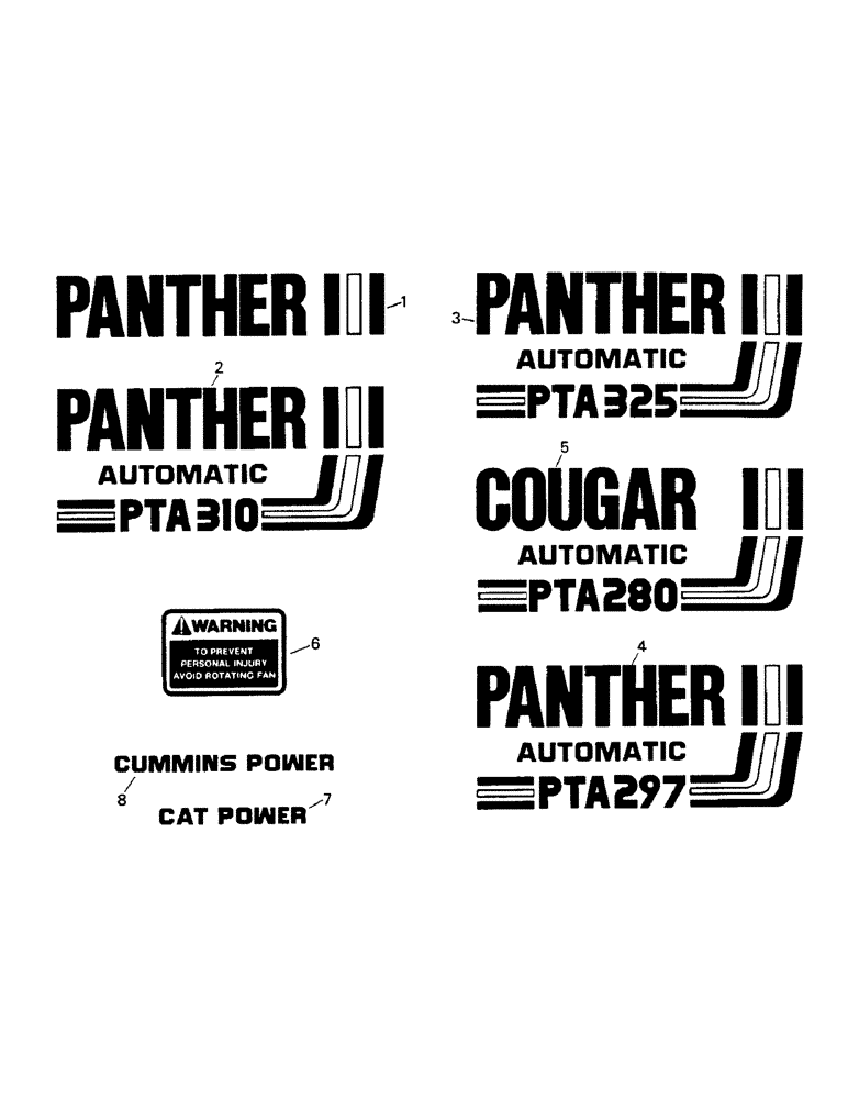 Схема запчастей Case IH PT225 - (09-7) - CHASSIS DECALS (13) - DECALS