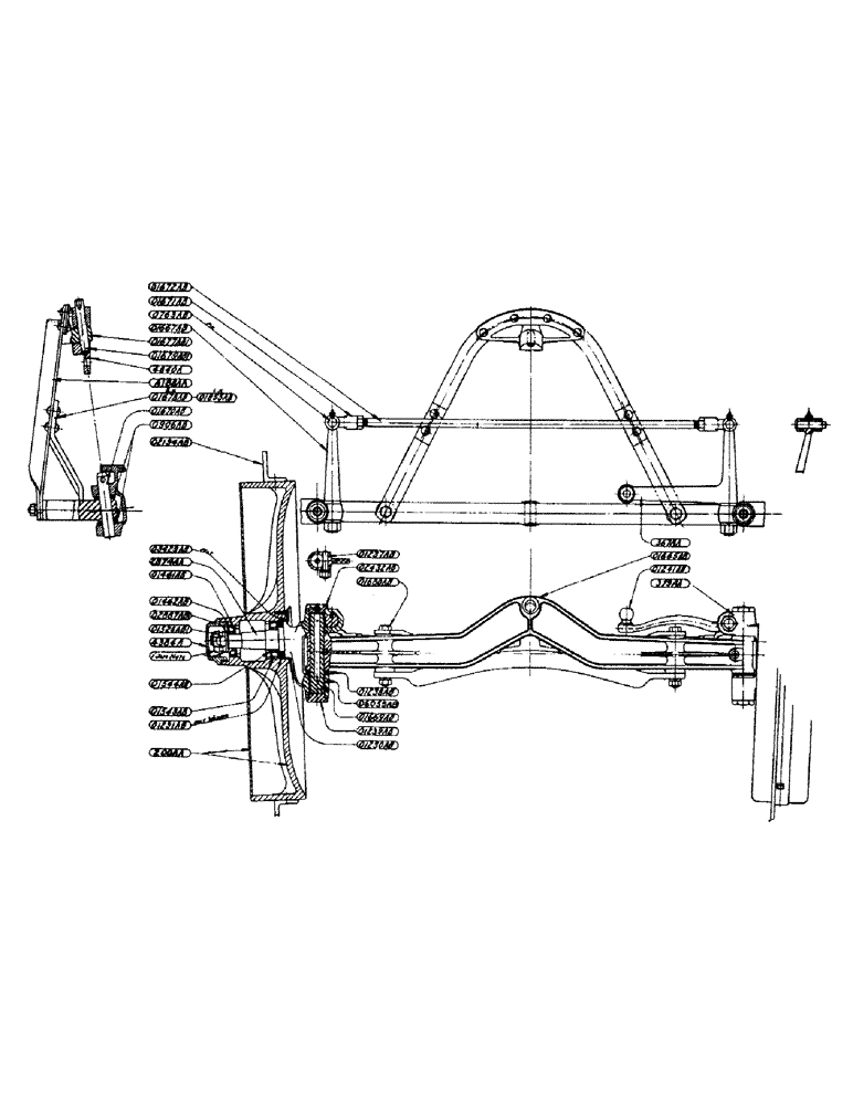 Схема запчастей Case IH DO-SERIES - (098) - FRONT AXLE ASSEMBLY, FOR "DO" - "DV" TRACTORS, D, DH, DO, DV (06) - POWER TRAIN