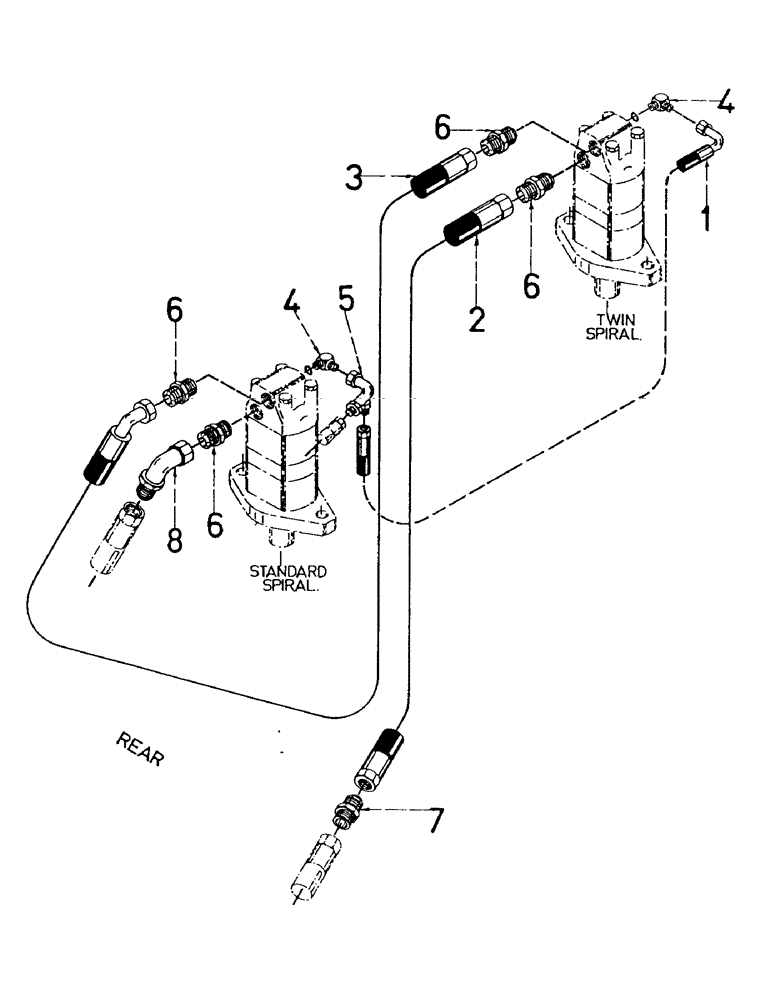 Схема запчастей Case IH 7700 - (B07-10) - HYDRAULICS, CIRCUIT, TWIN SPIRALS KIT Hydraulic Components & Circuits