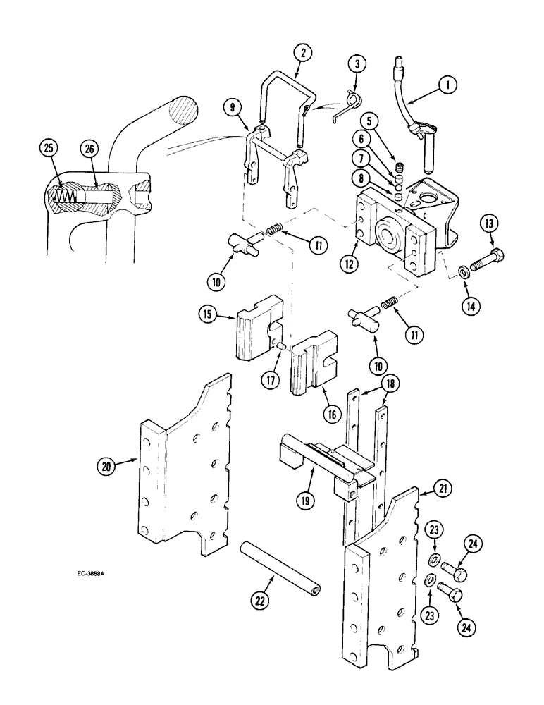 Схема запчастей Case IH 2140 - (9-154) - TRAILER HITCH (CRAMER) (09) - CHASSIS/ATTACHMENTS