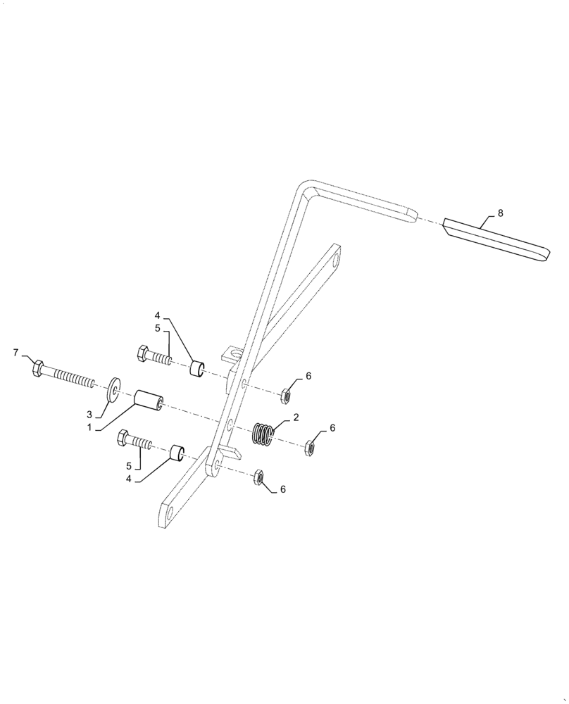 Схема запчастей Case IH L765 - (82.100.AH[02]) - LOCKING MECHANISM KIT (82) - FRONT LOADER & BUCKET