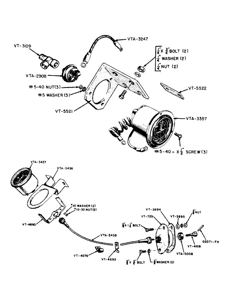 Схема запчастей Case IH VAI-SERIES - (114) - ENGINE HOURMETER ATTACHMENT (88) - ACCESSORIES