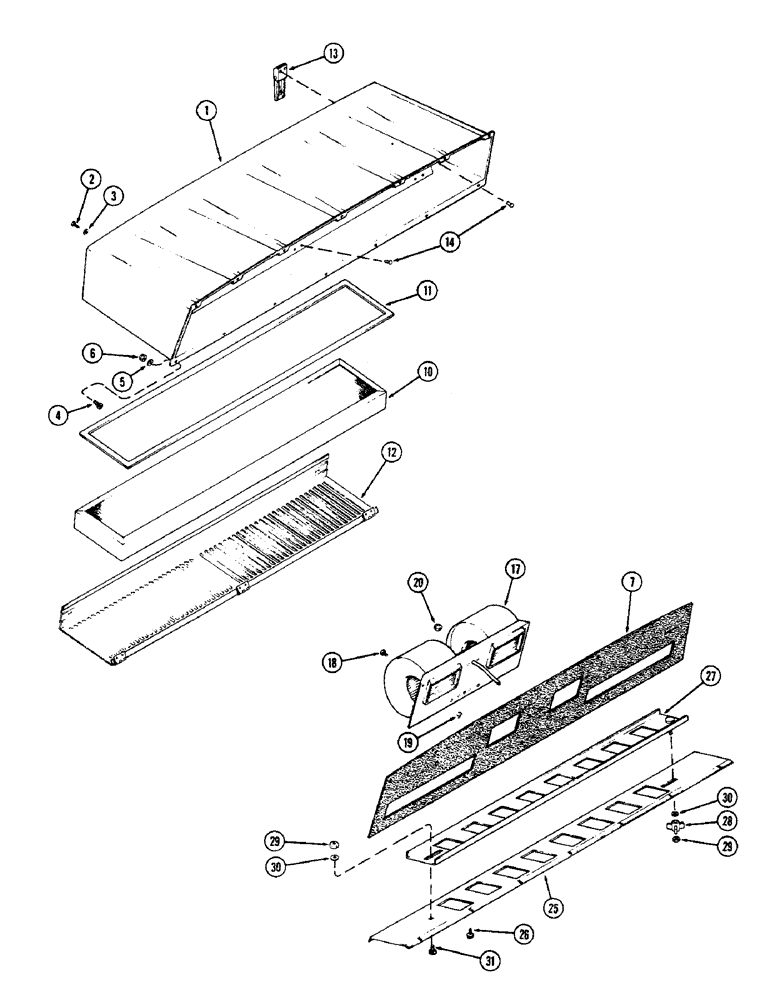 Схема запчастей Case IH 2470 - (502) - CAB, AIR FILTER AND BLOWER, CAB SERIAL NO. 7864002 AND AFTER (09) - CHASSIS/ATTACHMENTS