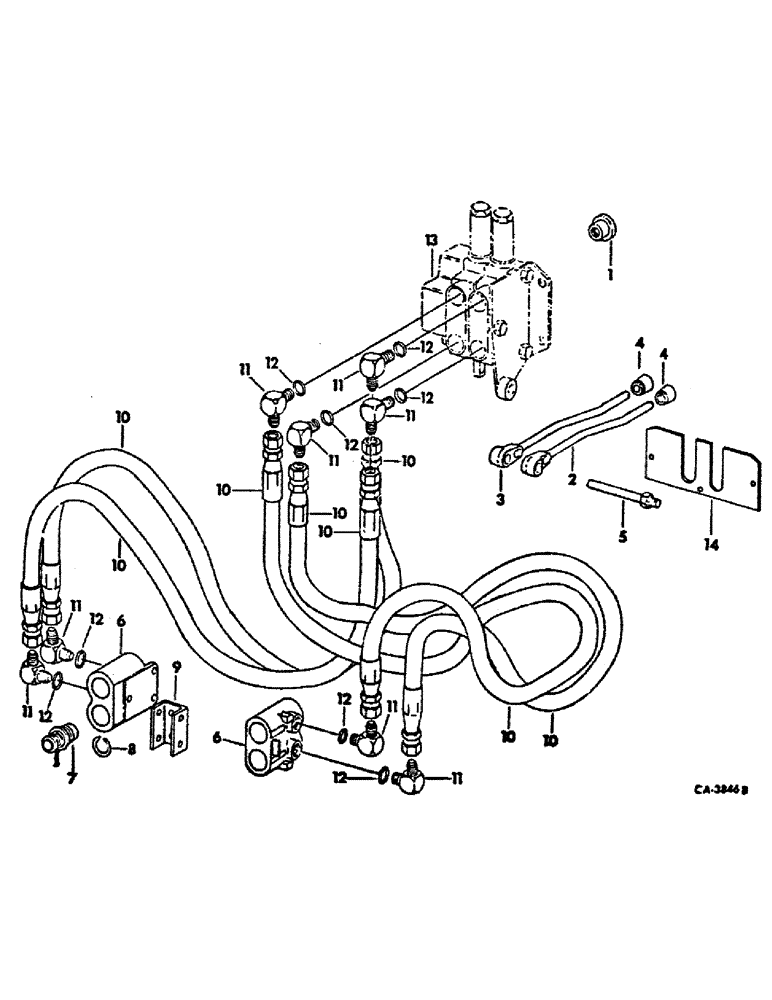 Схема запчастей Case IH 4386 - (10-36) - HYDRAULICS, VALVE BANK AND CONNECTIONS, FOR TWO VALVE BANK ASSEMBLY (07) - HYDRAULICS