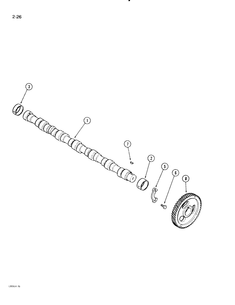 Схема запчастей Case IH 2096 - (2-026) - CAMSHAFT, 6TA-590 ENGINE (02) - ENGINE
