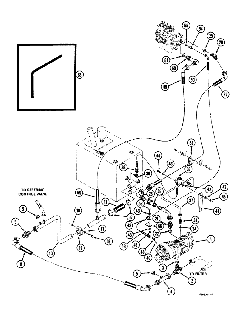 Схема запчастей Case IH 9150 - (8-02) - HYDRAULIC SYSTEM, PUMP TO CONTROL VALVE (08) - HYDRAULICS