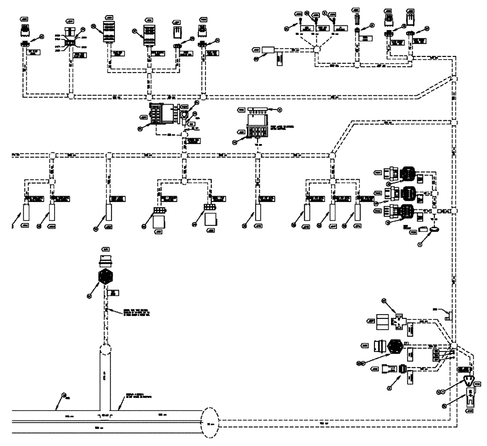 Схема запчастей Case IH TITAN 3520 - (08-016[01]) - HARNESS CAB MAIN (06) - ELECTRICAL