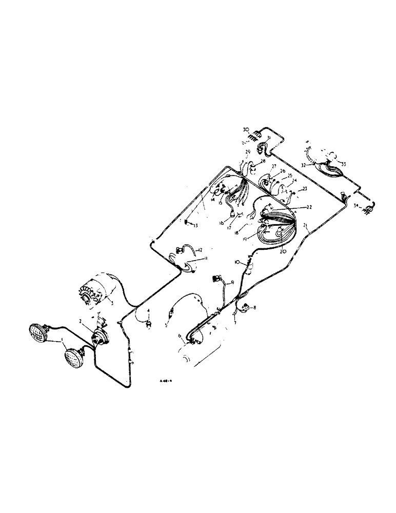 Схема запчастей Case IH 444 - (3-36) - ELECTRICAL SYSTEM, DIESEL, - TRACTORS FITTED WITH ALTERNATOR - (04) - ELECTRICAL SYSTEMS