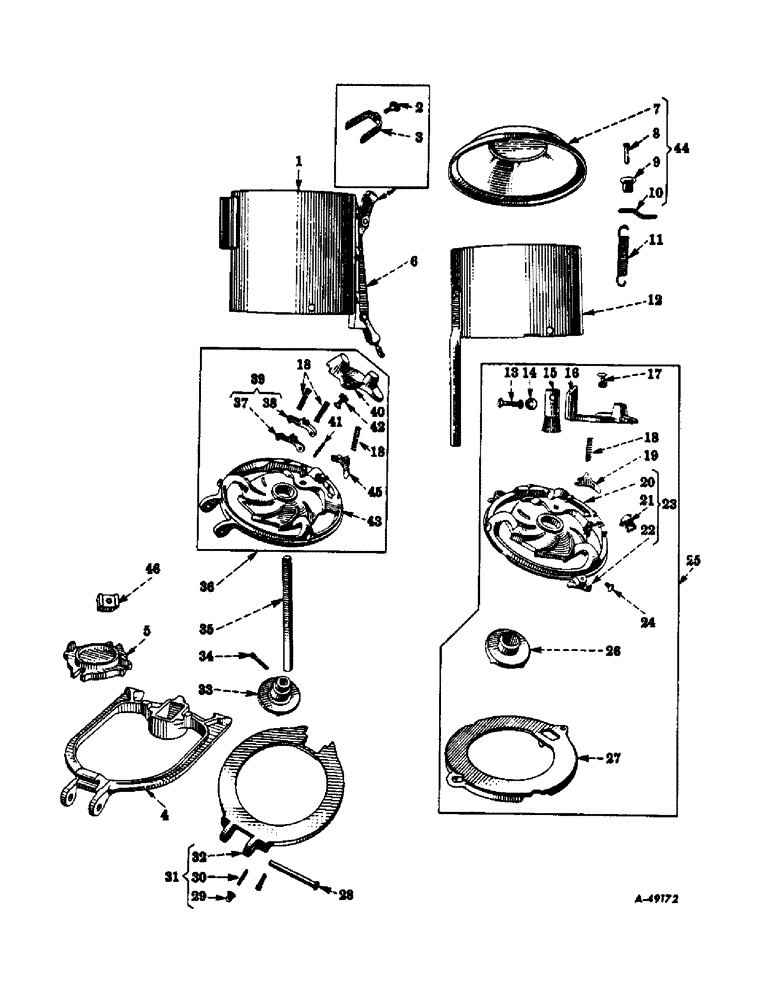 Схема запчастей Case IH 184 - (A-34) - CORN AND PEA HOPPER 