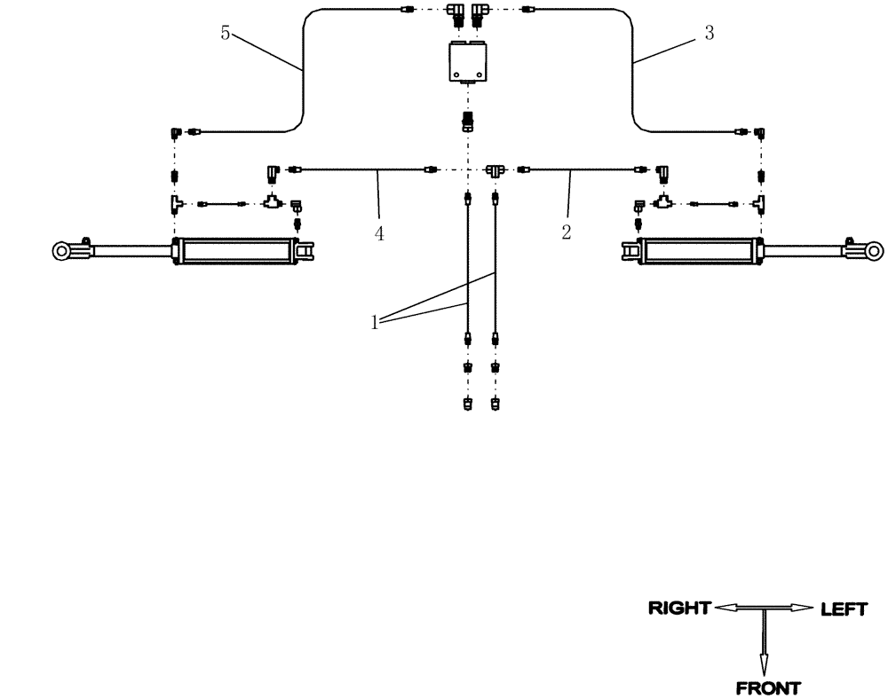 Схема запчастей Case IH 400 - (75.200.06) - END MARKER DUAL MARKER HYDRAULICS (MODEL SIZE HOSES) (75) - SOIL PREPARATION