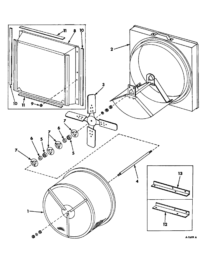 Схема запчастей Case IH 503 - (400) - D-301 ENGINE 3-13/16 X 4.390, RADIATOR ROTARY AIR SCREEN, COMBINE SERIAL NO. 3250 AND BELOW (10) - ENGINE