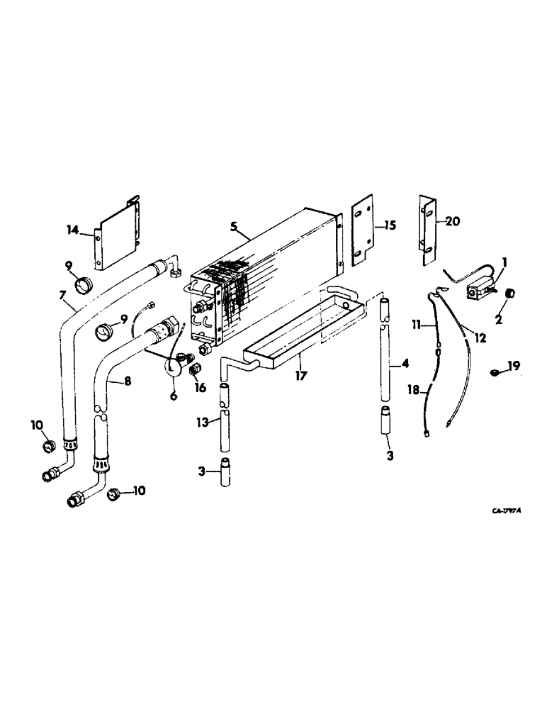 Схема запчастей Case IH 915 - (N-15) - PARTS ACCESSORIES AND ATTACHMENTS, AIR CONDITIONING, EVAPORATOR & CONNECTIONS, S/N 1865 & ABOVE Accessories & Attachments