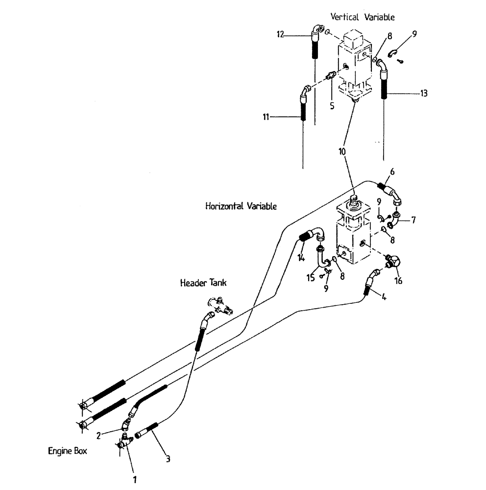 Схема запчастей Case IH 7000 - (B06-15A) - HYDRAULIC CIRCUIT, (PRIMARY VARIABLE EXTRACTOR), SERIAL Hydraulic Components & Circuits