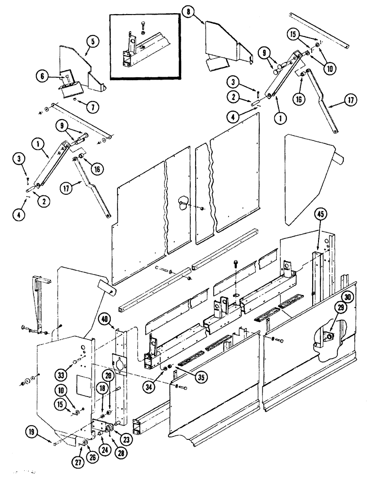 Схема запчастей Case IH 1822 - (9C-40) - BASKET DOOR (16) - BASKET