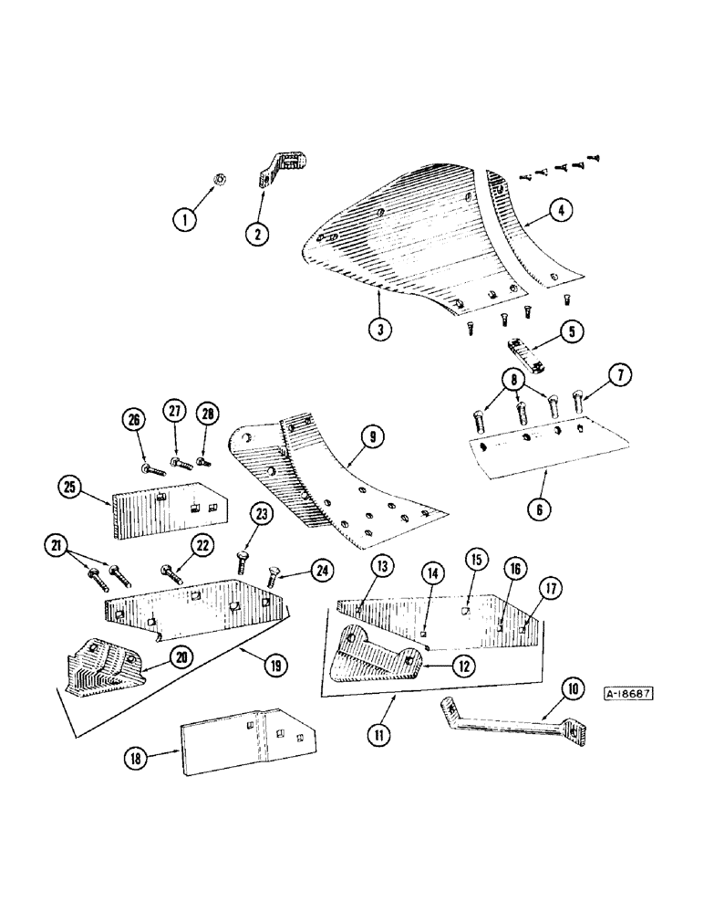 Схема запчастей Case IH CASE - (14) - EXB16 NARROW CUT, PER BOTTOM, CONTINUED 