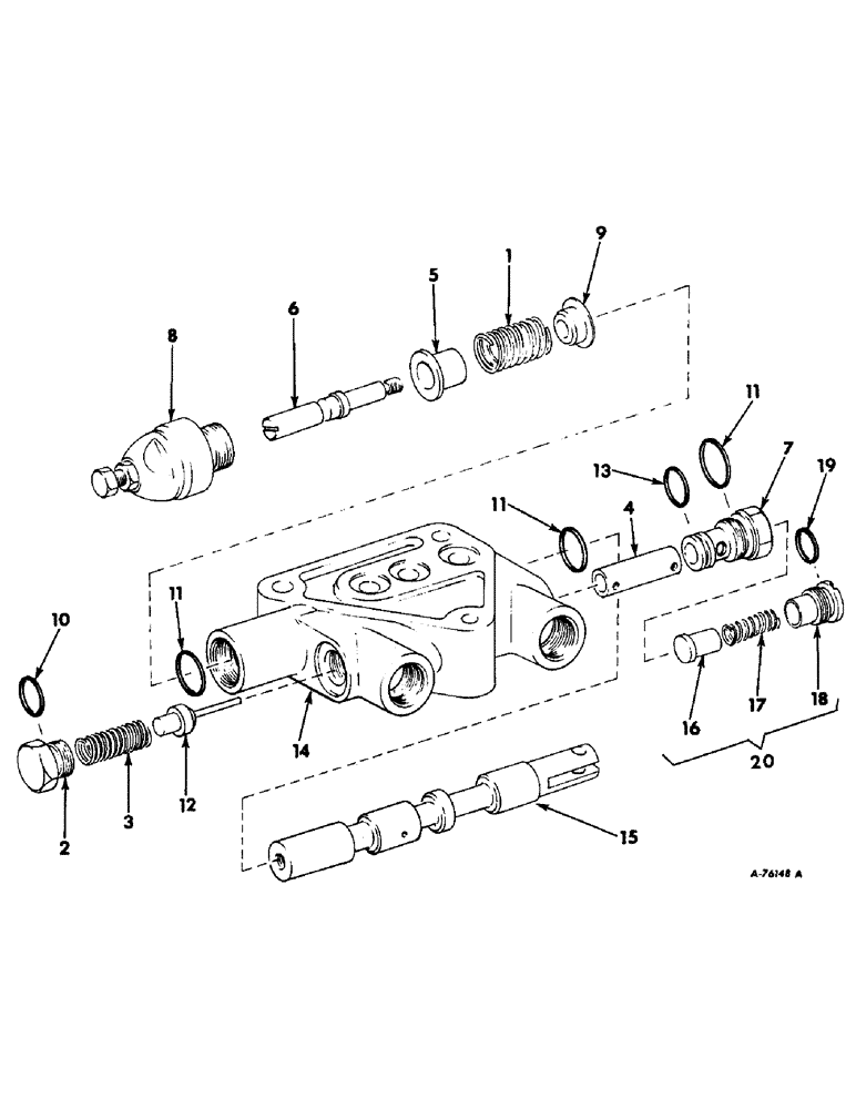 Схема запчастей Case IH 403 - (223) - PLATFORM AUTOMATIC CONTROL ATT LIFT VALVE, SERIAL NO. 9957 AND ABOVE (58) - ATTACHMENTS/HEADERS