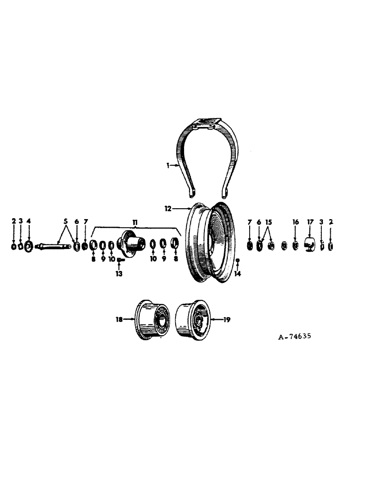 Схема запчастей Case IH 766 - (14-10) - SUSPENSION, SIGNAL FRONT WHEEL, 16 INCH, 766, 966 AND 1066 TRACTORS Suspension