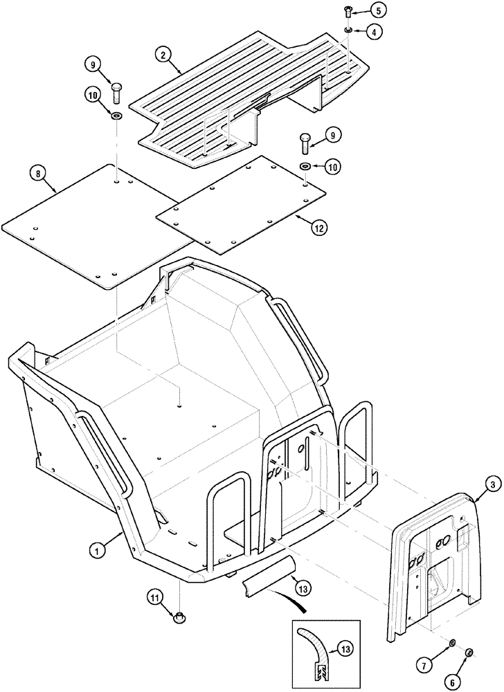 Схема запчастей Case IH CX100 - (09-18) - PLATFORM (09) - CHASSIS/ATTACHMENTS