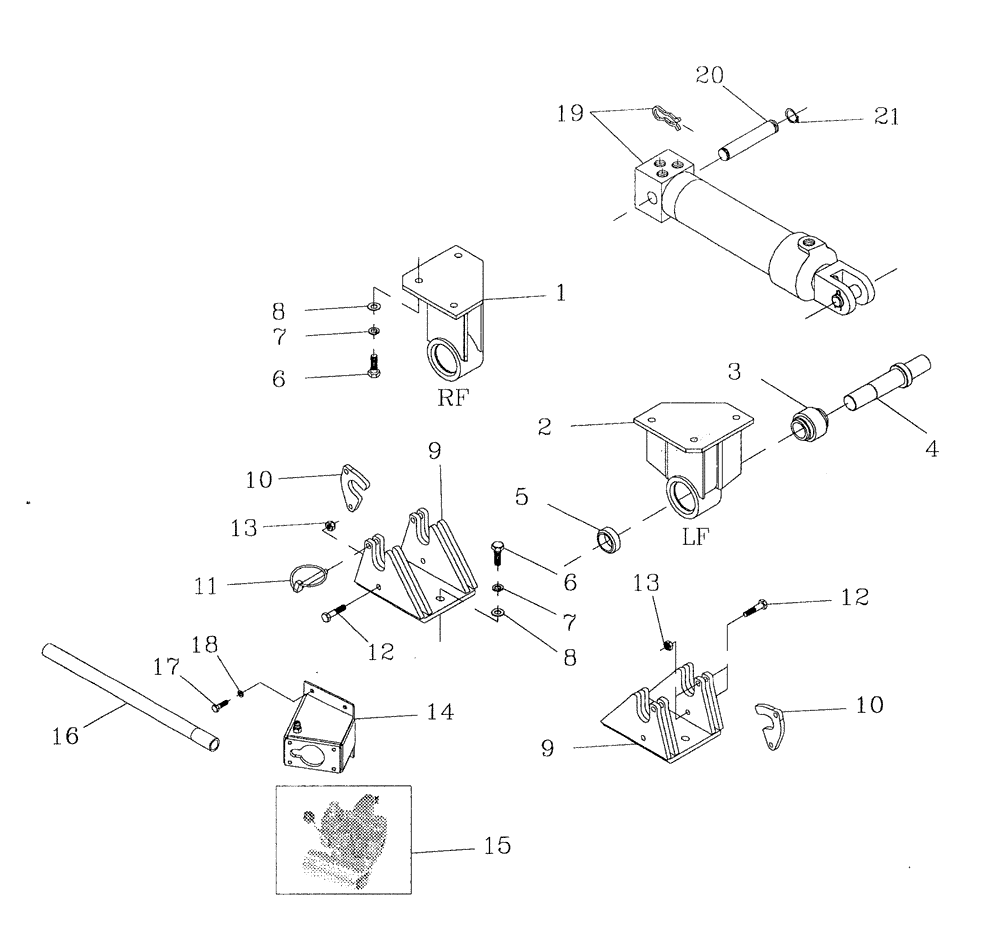 Схема запчастей Case IH 7700 - (A11[19]) - CABIN TILT AND MOUNTS Mainframe & Functioning Components