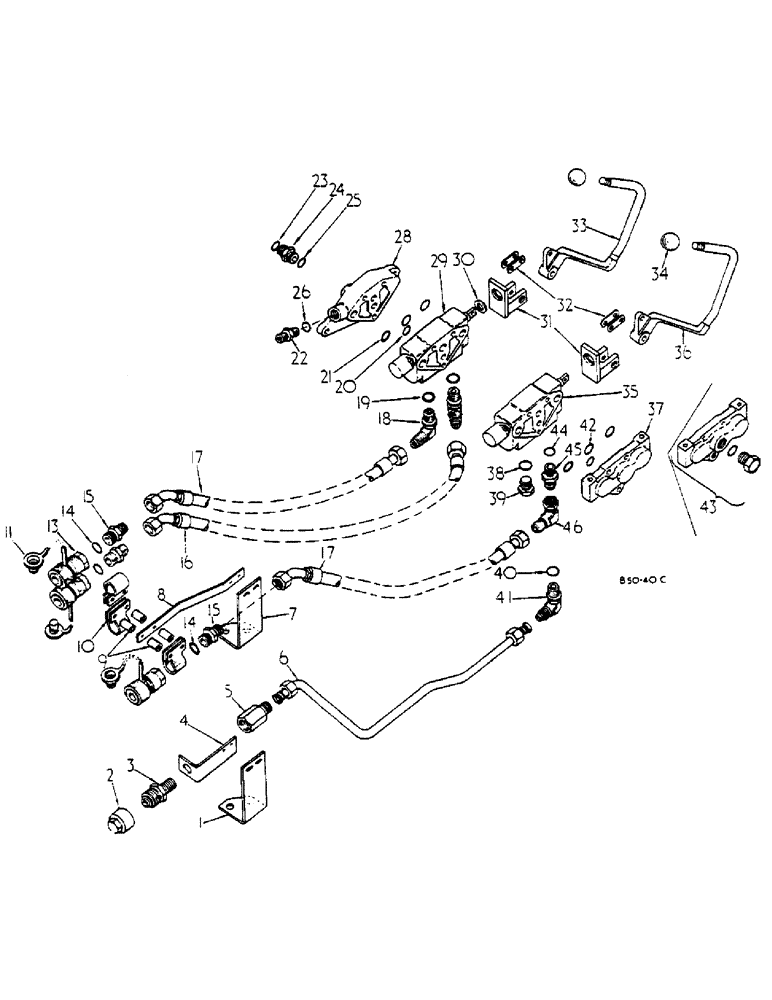 Схема запчастей Case IH 585 - (10-018) - AUXILIARY VALVES (07) - HYDRAULICS