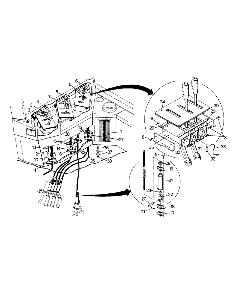 Схема запчастей Case IH STEIGER - (01-32) - CONTROL CONSOLE (10) - CAB